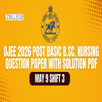 OJEE 2026 Post Basic BSc Nursing Question Paper May 9 Shift 3 with Solution Pdf
